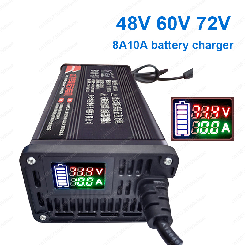 72V 15A Fast Charger - Pengisi Daya Baterai Lithium dengan Layar