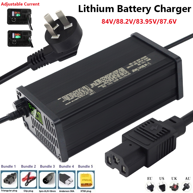 72V 15A Fast Charger - Pengisi Daya Baterai Lithium 72V yang