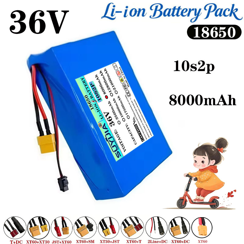 60V 50Ah Electric Scooter Battery - Baterai Lithium 36V 8Ah 10S2P 18650,