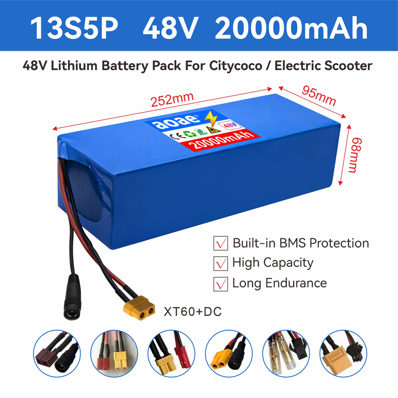 60V 50Ah Electric Scooter Battery - Baterai Skuter Listrik 48V 13S5P 20Ah