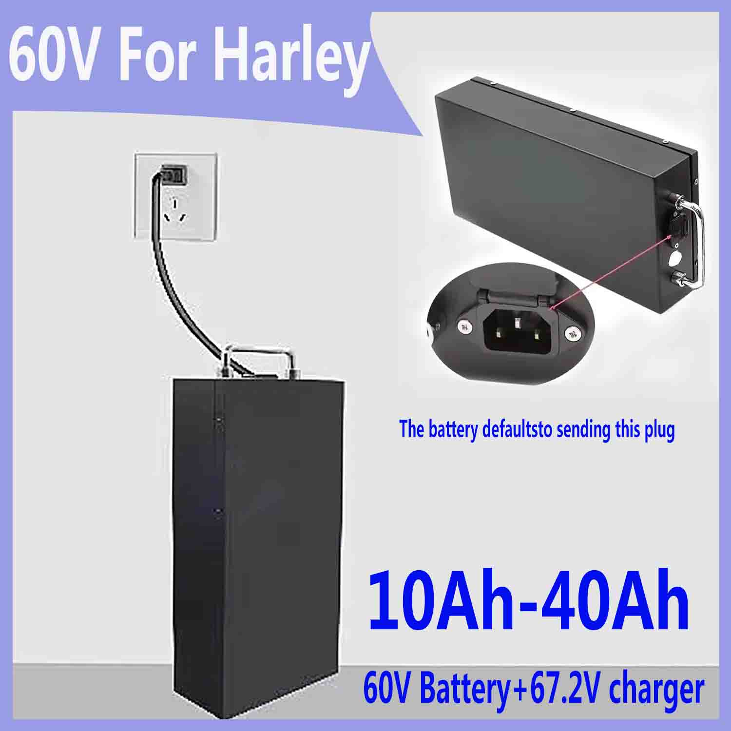 60V 50Ah Electric Scooter Battery - Untuk baterai Harley 60V 20AH -40AH