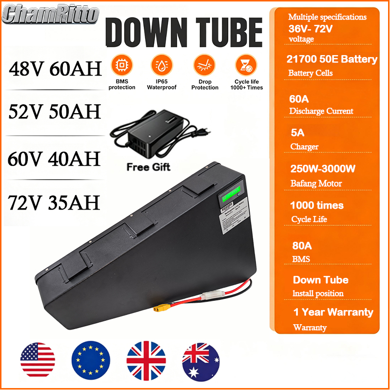 Sepeda Listrik 60v 72v 3000w B - 72V 50Ah 21700 Lithium Battery ulasan dan harga
