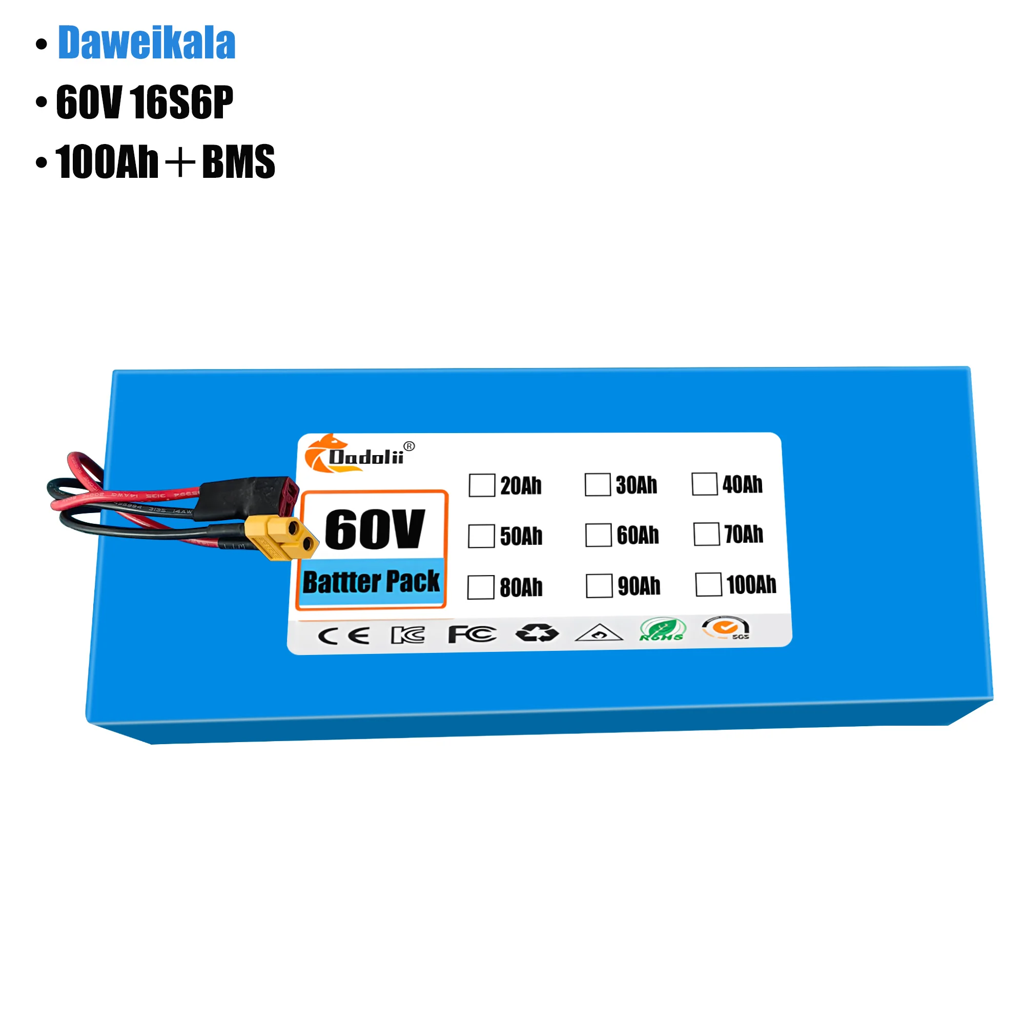 Baterai ebike 60V 100Ah 16S6P  - 60V 50Ah Electric Scooter Battery ulasan dan harga