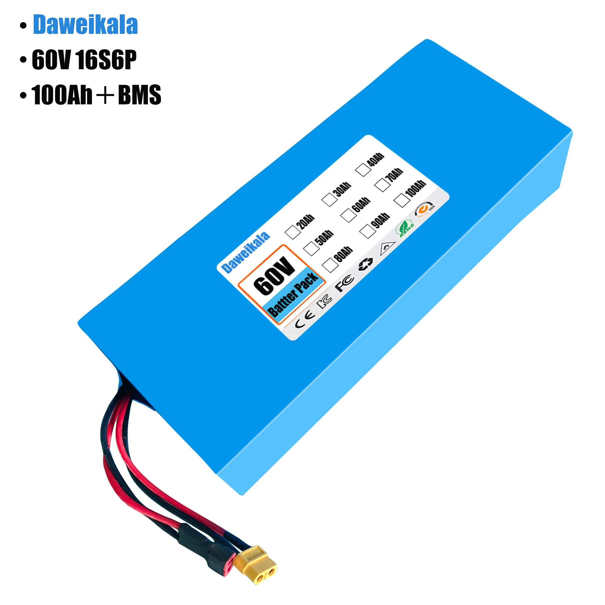 Baterai ebike 60V 100Ah 16S6P  - 60V 50Ah Electric Scooter Battery ulasan dan harga