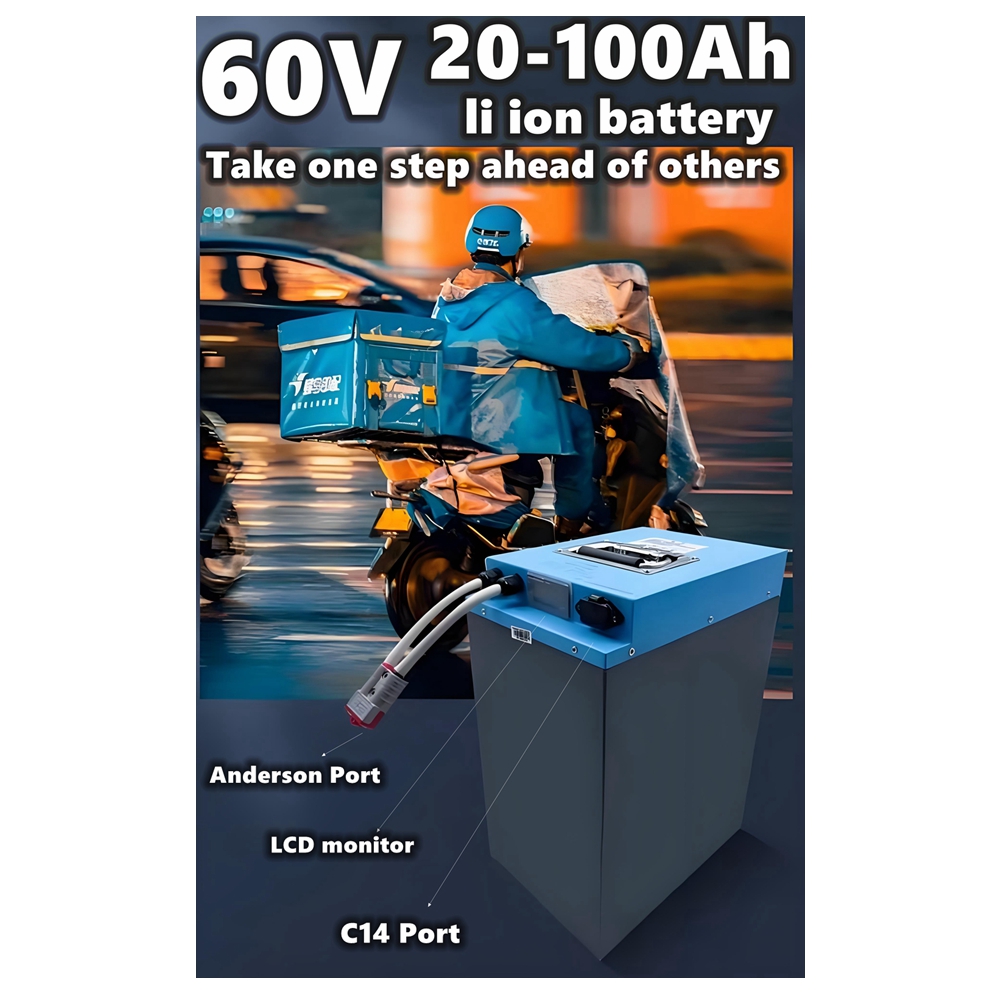 Baterai li-ion skuter HS 60V 3 - 60V 50Ah Electric Scooter Battery ulasan dan harga