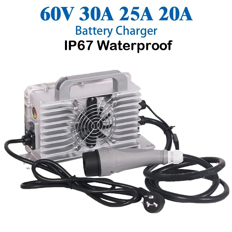 72V 30A 25A 20A IP67 Tahan Air - 84V 20A Smart Charger ulasan dan harga
