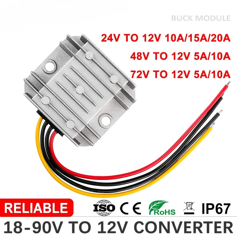 Konverter DC-DC Step Down 20-9 - 72V 15A Fast Charger ulasan dan harga