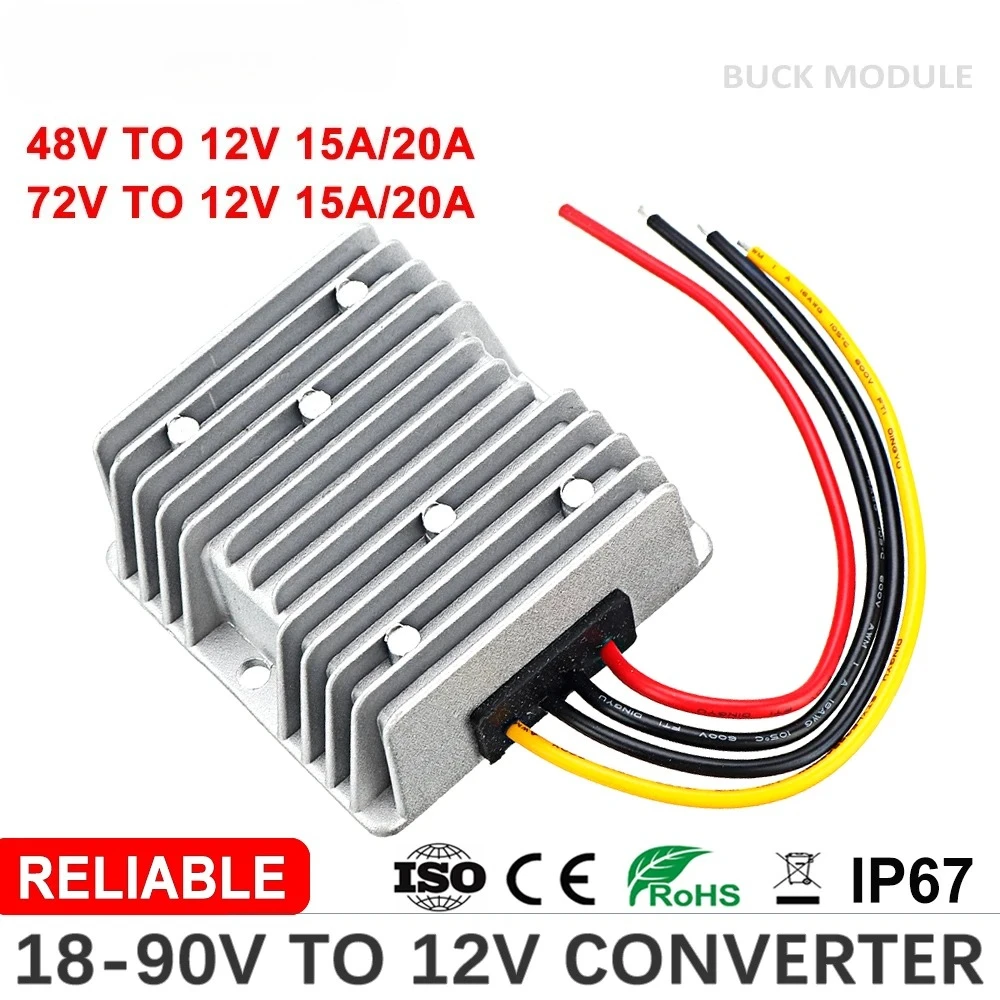 Konverter DC-DC Step Down 20-9 - 72V 15A Fast Charger ulasan dan harga