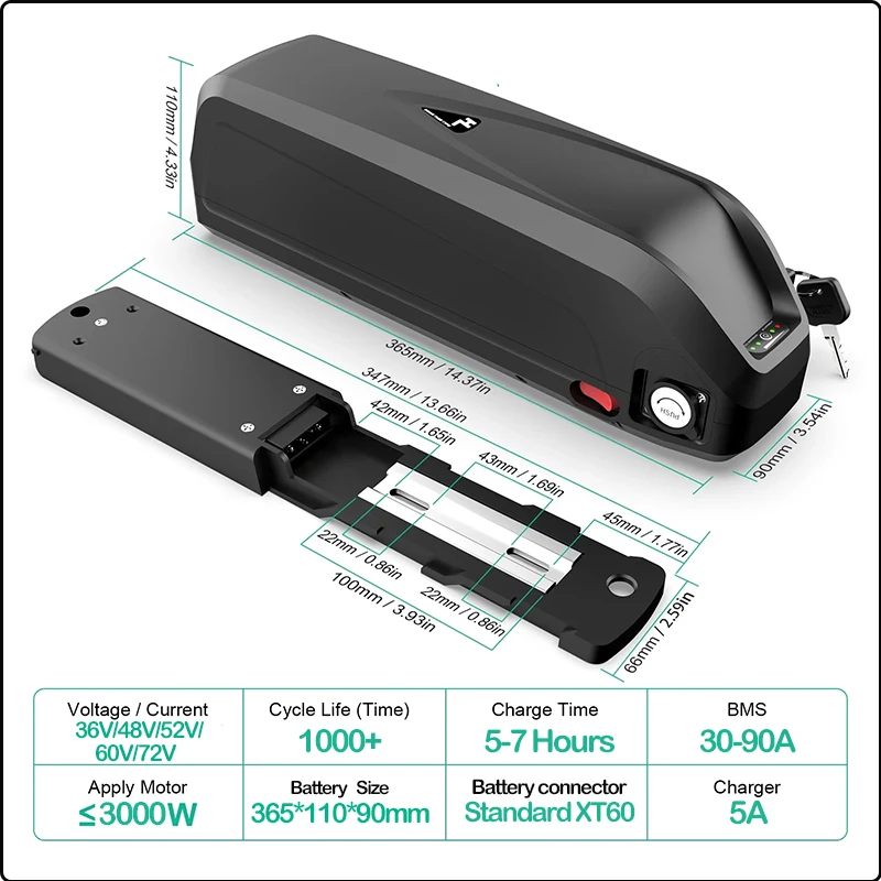 Baterai E-bike 21700 Hailong P - 72V 50Ah 21700 Lithium Battery ulasan dan harga