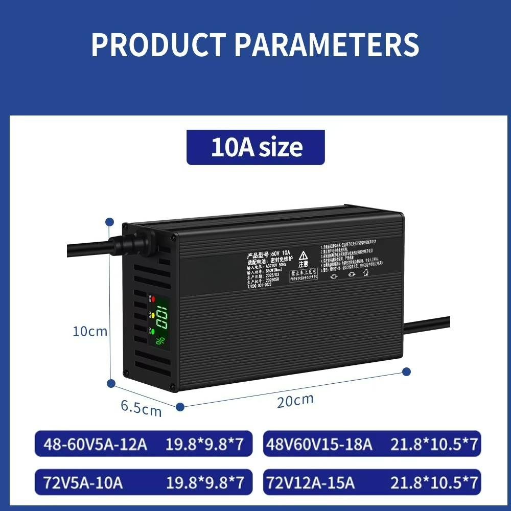 Casing Aluminium 48V, 60V, 72V - 72V 15A Fast Charger ulasan dan harga