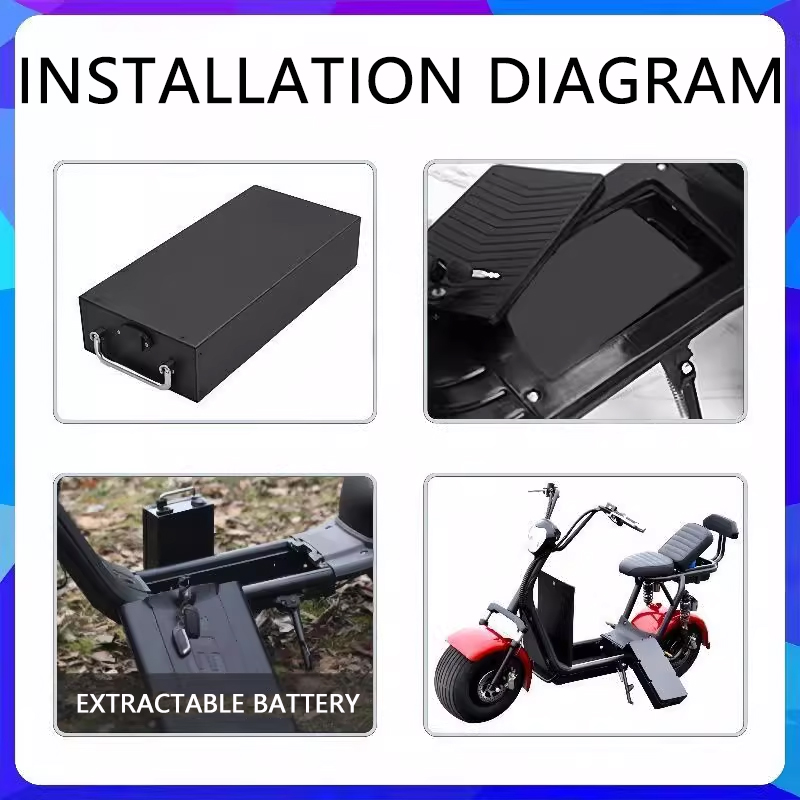 Untuk baterai Harley 60V 20AH  - 60V 50Ah Electric Scooter Battery ulasan dan harga